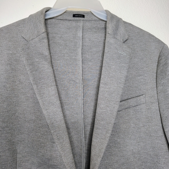 JF J.ferrar Slim Fit Gray Sport Two Buttons Style Coat Sz L42/44R Spandex - Picture 4 of 14